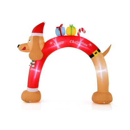 8 Feet Inflatable Christmas Dachshund Arch, Multicolor Christmas Inflatables Multicolor at Gallery Canada