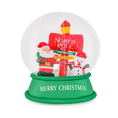 4 Feet Christmas Inflatable Snow Globe with Santa Snowman Road Sign, Multicolor Christmas Inflatables Multicolor at Gallery Canada