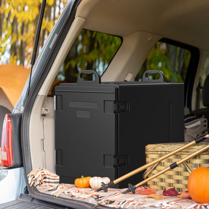 81 Quart Insulated Food Pan Carrier, Stackable, Black Food Warmers & Burners at Gallery Canada