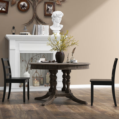 Set Of 2 Wood Dining Chairs, Solid Rubber Wood Legs, Black Dining Chairs at Gallery Canada