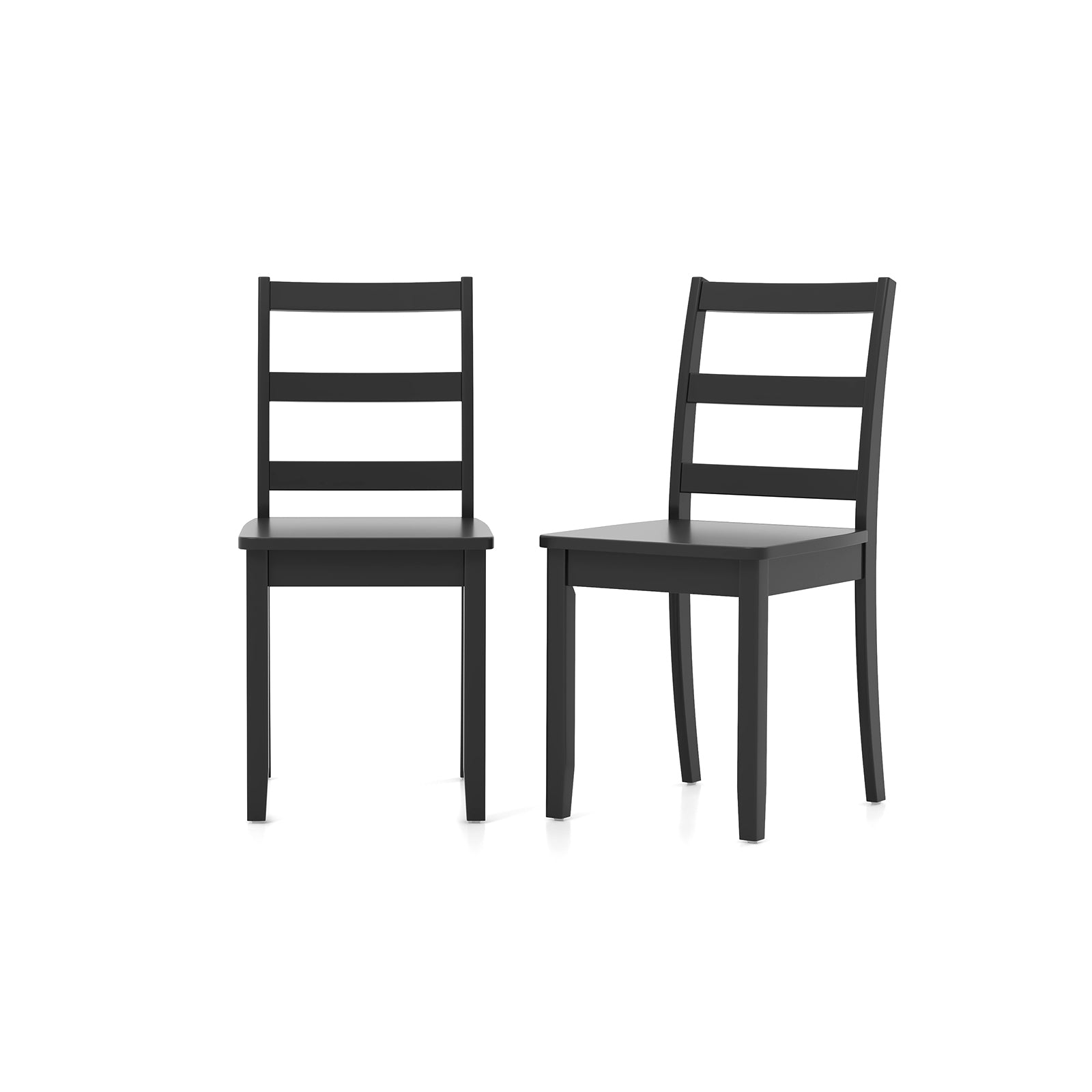 Set Of 2 Wood Dining Chairs, Solid Rubber Wood Legs, Black Dining Chairs at Gallery Canada