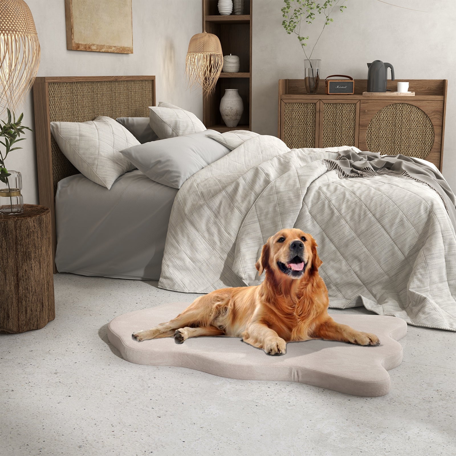 Orthopedic Dog Bed, Memory Foam, Large, Beige Dog Supplies at Gallery Canada