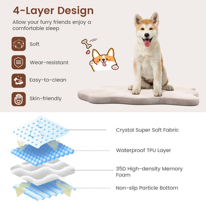 Orthopedic Dog Bed, Memory Foam, Large, Beige Dog Supplies at Gallery Canada