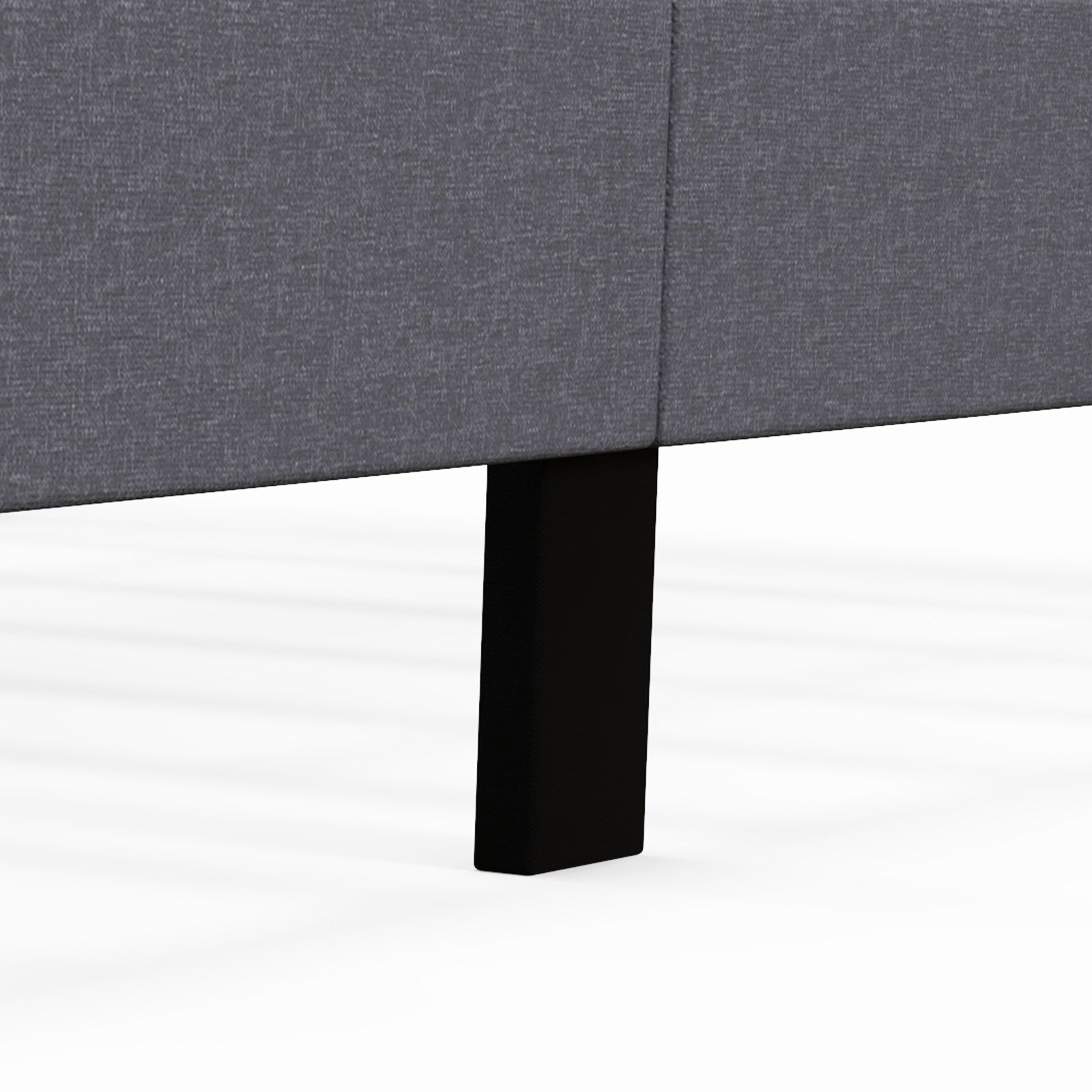 Queen Size Upholstered Platform Bed, Button Tufted Wingback Headboard, Gray Simple Bed Frame at Gallery Canada