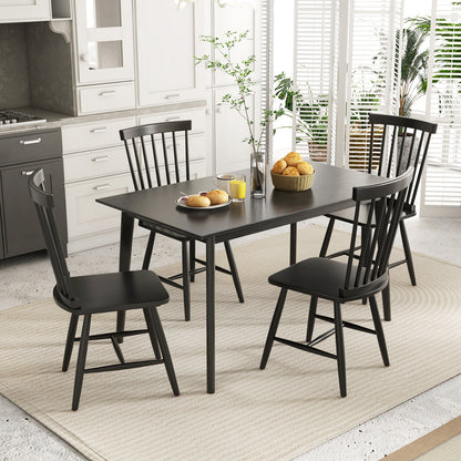 Set Of 2 Windsor Dining Chairs, High Spindle Back, Black Dining Chairs at Gallery Canada
