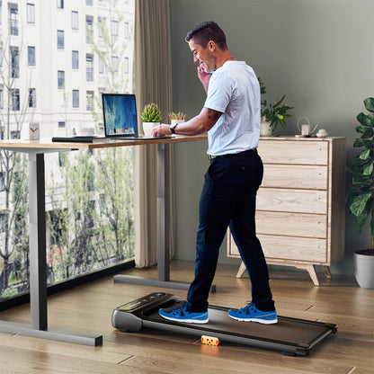 Under Desk Walking Pad Treadmill, With Remote Control, Black Treadmills at Gallery Canada