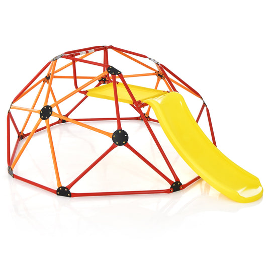 Kids Climbing Dome With Slide, Fabric Cushion, Orange Climbers & Slides Orange at Gallery Canada