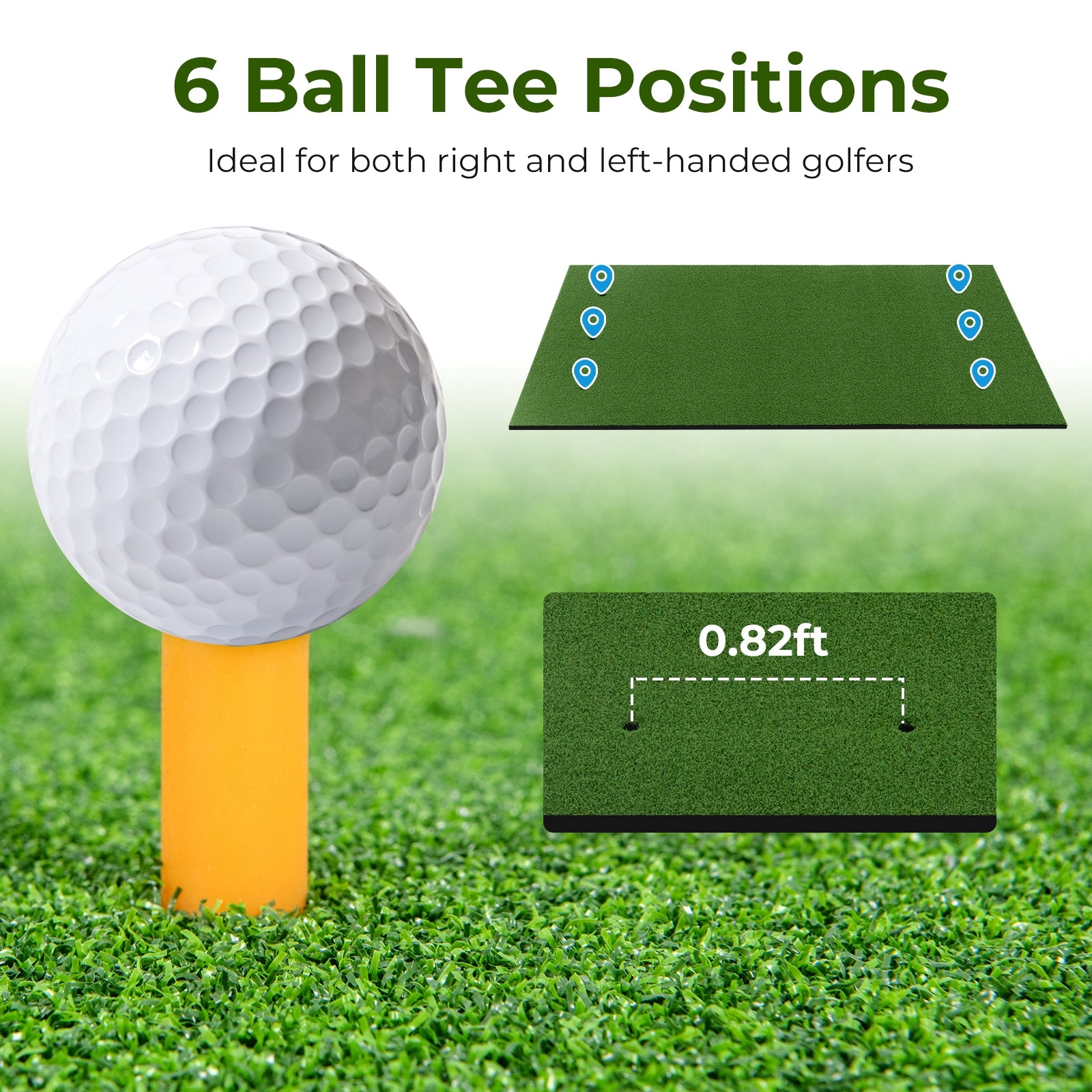 5x3 Ft Artificial Turf Practice Mat, 32mm, Green Golf at Gallery Canada