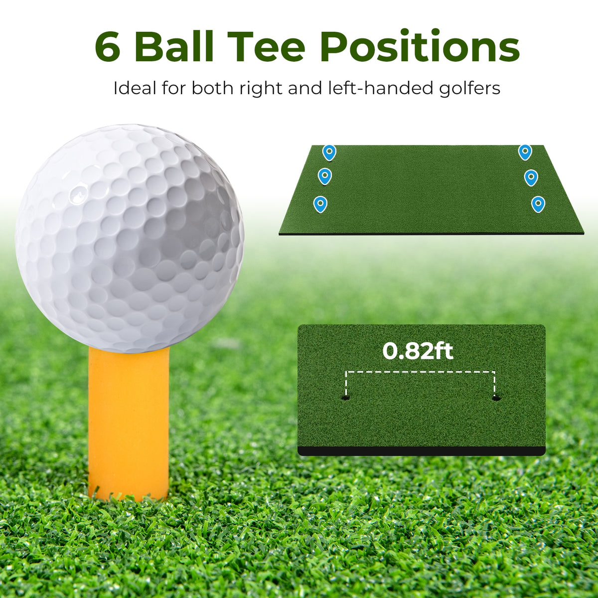 5x3 Ft Artificial Turf Practice Mat, 32mm, Green Golf at Gallery Canada