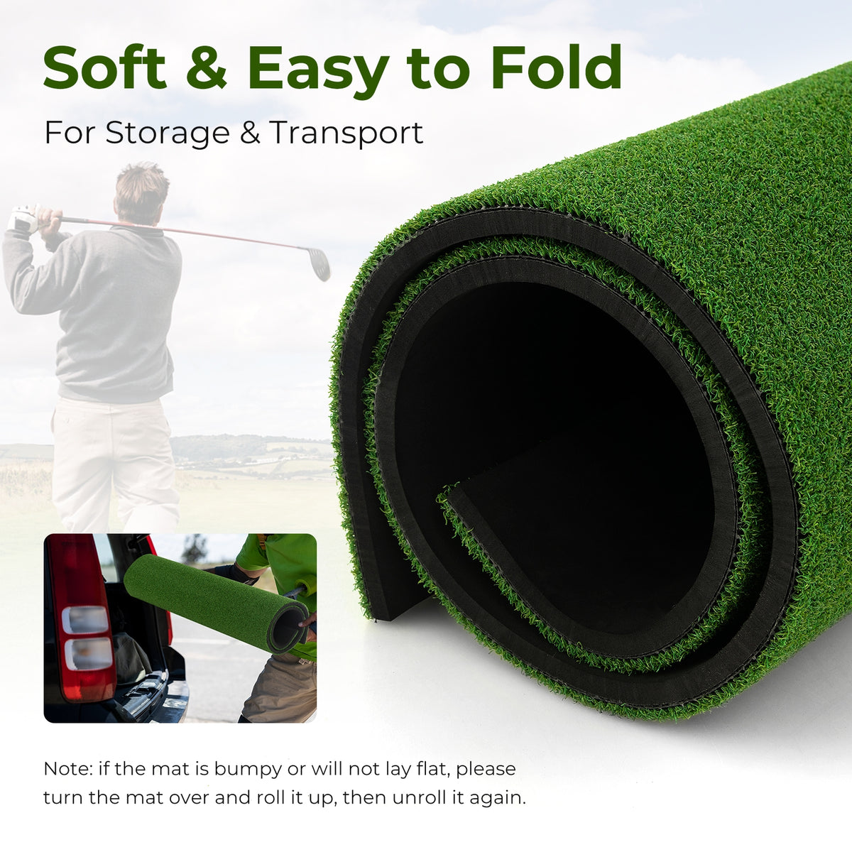 5x3 Ft Artificial Turf Practice Mat, 32mm, Green Golf at Gallery Canada