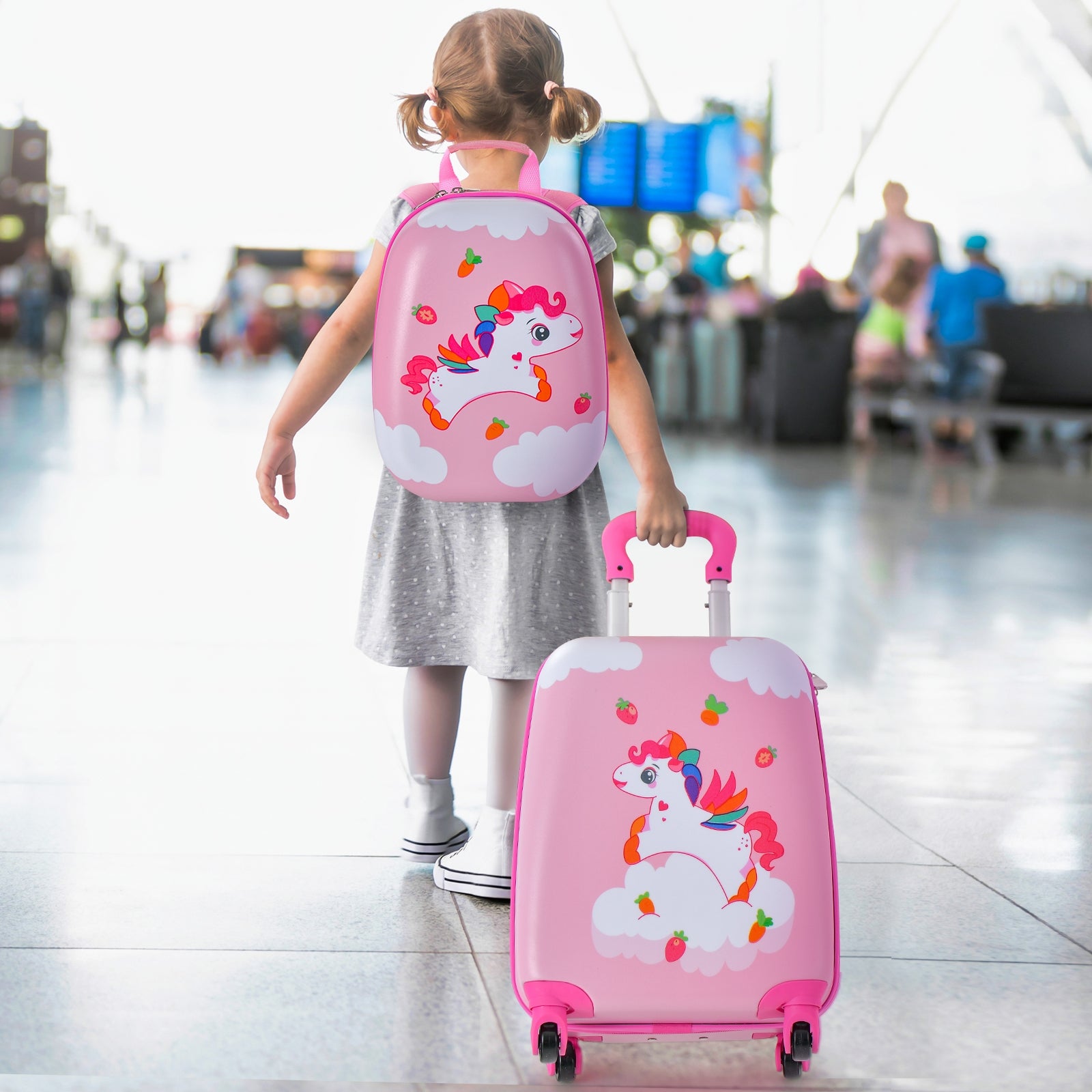 Kids Carry-On Luggage Set, 2 Pieces, 12 Inch Backpack, Multicolor Kids Luggage at Gallery Canada