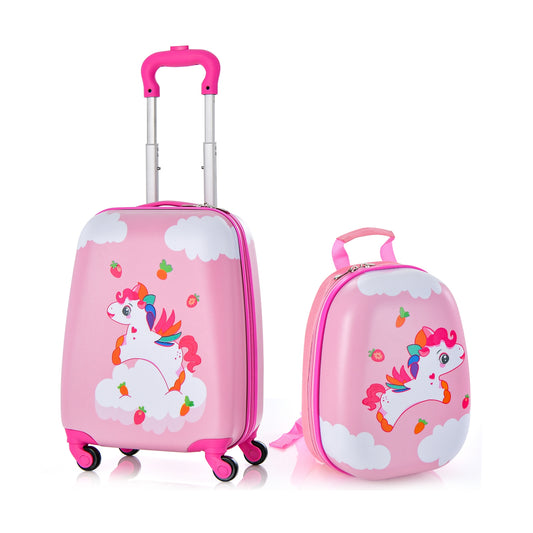 Kids Carry-On Luggage Set, 2 Pieces, 12 Inch Backpack, Multicolor Kids Luggage Multicolor at Gallery Canada
