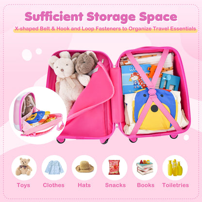 Kids Carry-On Luggage Set, 2 Pieces, 12 Inch Backpack, Multicolor Kids Luggage at Gallery Canada