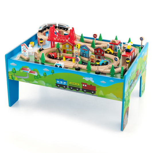 80-Piece Wooden Train Set With Table Learning Toys Options at Gallery Canada