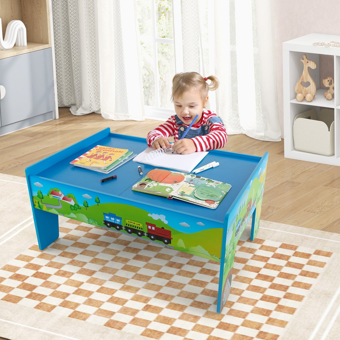80-Piece Wooden Train Set With Table Learning Toys at Gallery Canada
