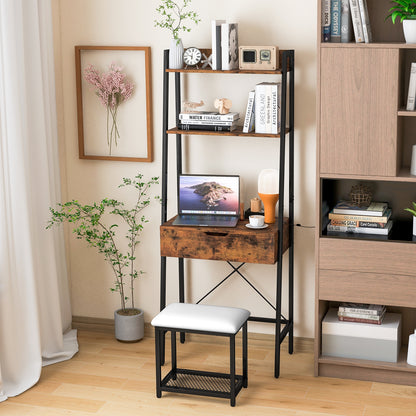 Ladder Vanity Desk Set With Flip Top Mirror, Black Makeup Vanities at Gallery Canada
