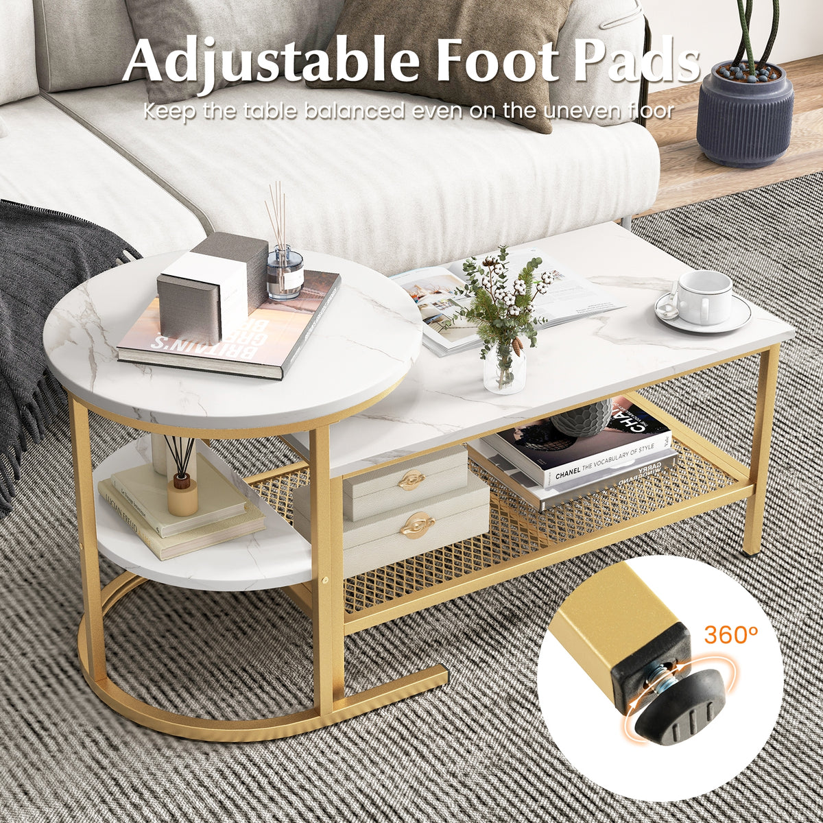 Nesting Coffee Table Set, 2 Piece, Golden Coffee Tables at Gallery Canada