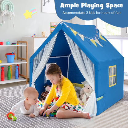 48 x 42 x 50 Inch Large Play Tent, Washable Cotton Mat, Blue Play Tents & Playhouse at Gallery Canada