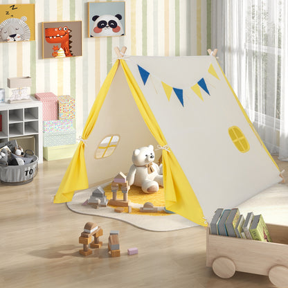 Kids Play Tent, Solid Wood Frame, Yellow Play Tents & Playhouse at Gallery Canada