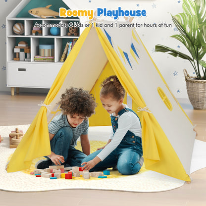 Kids Play Tent, Solid Wood Frame, Yellow Play Tents & Playhouse at Gallery Canada