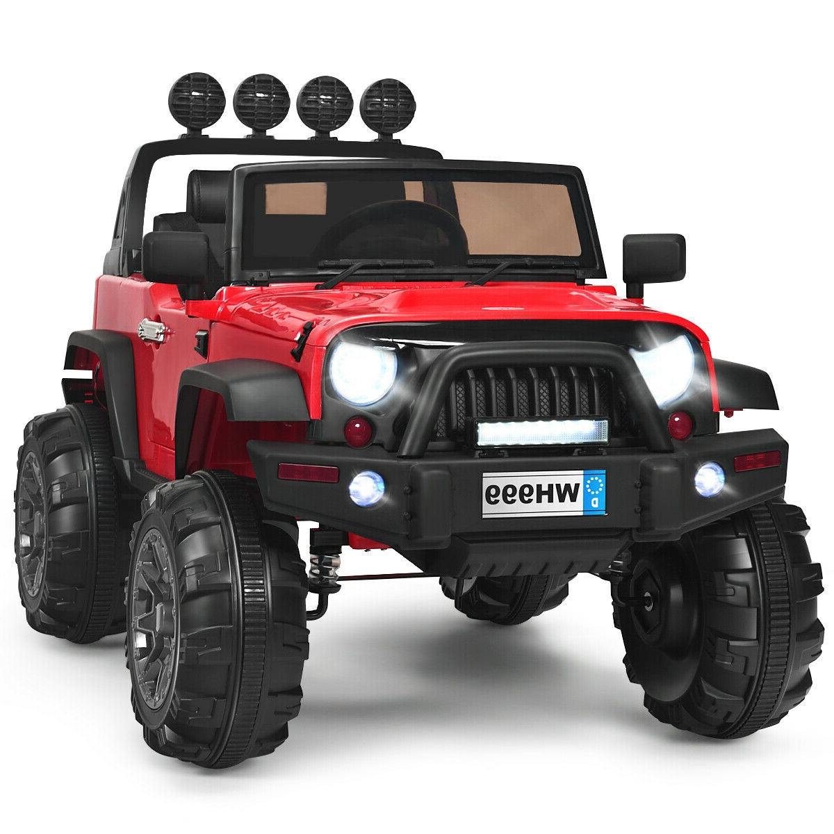 12V Kids Ride On Truck With Remote Control, Double Magnetic Door, Red Powered Ride On Toys at Gallery Canada