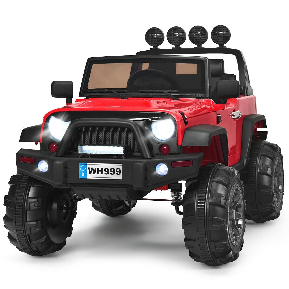 12V Kids Ride On Truck With Remote Control, Double Magnetic Door, Red Powered Ride On Toys at Gallery Canada