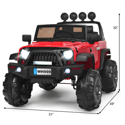 12V Kids Ride On Truck With Remote Control, Double Magnetic Door, Red Powered Ride On Toys at Gallery Canada