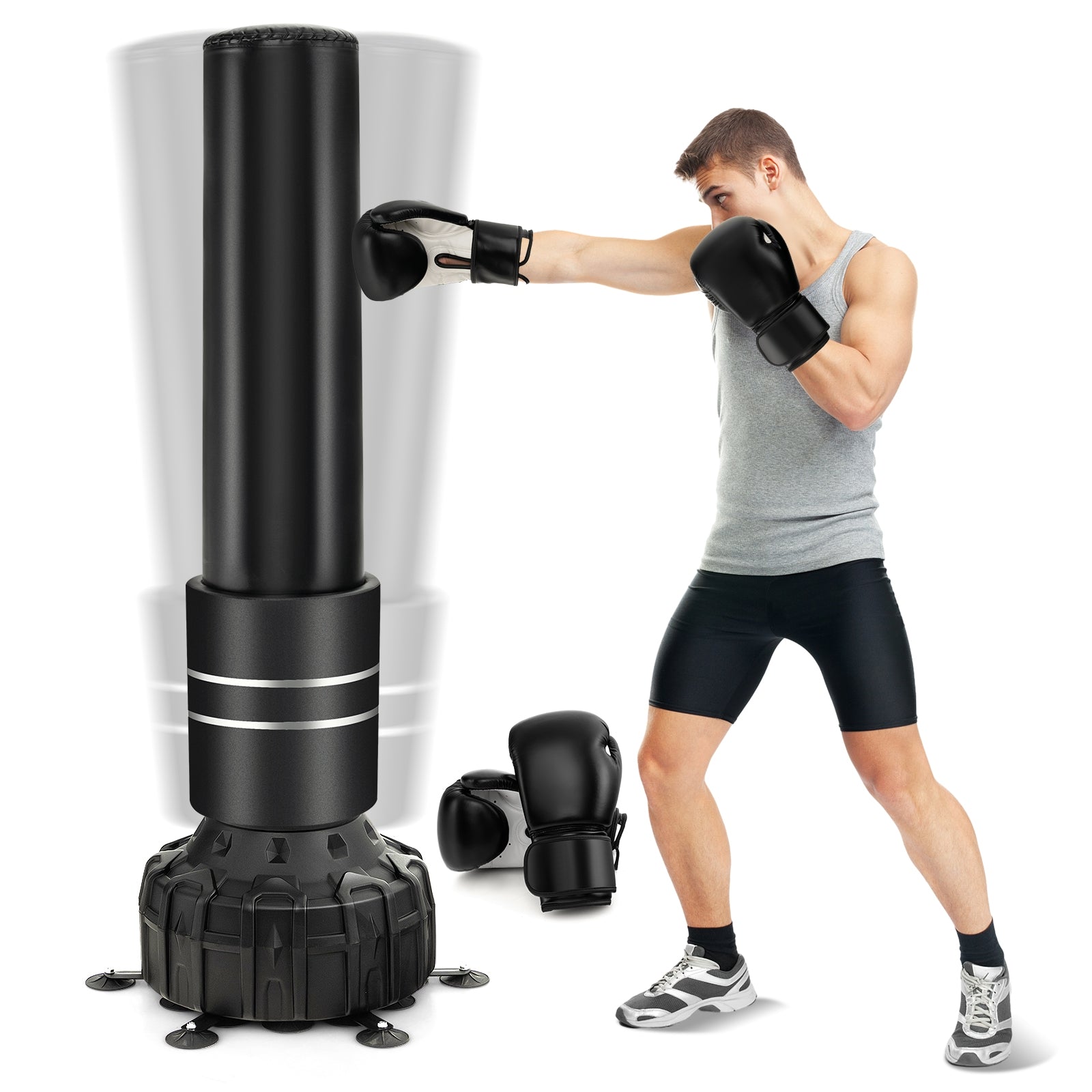 Freestanding Punching Bag 71 Inch, Boxing Bag With Gloves, Black Boxing & Martial Arts at Gallery Canada