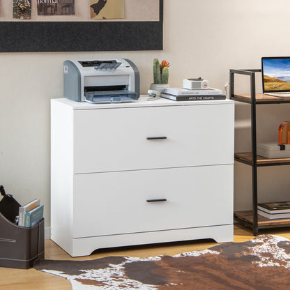 2-Drawer Lateral File Cabinet, Adjustable Bars, White File Cabinets at Gallery Canada
