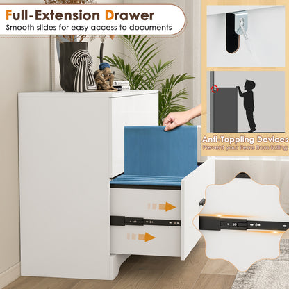 2-Drawer Lateral File Cabinet, Adjustable Bars, White File Cabinets at Gallery Canada