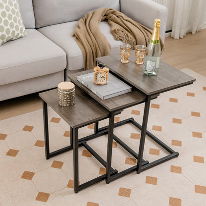 3 Piece Multifunctional Coffee End Table Set, Oak End & Side Tables at Gallery Canada