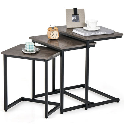 3 Piece Multifunctional Coffee End Table Set, Oak End & Side Tables at Gallery Canada