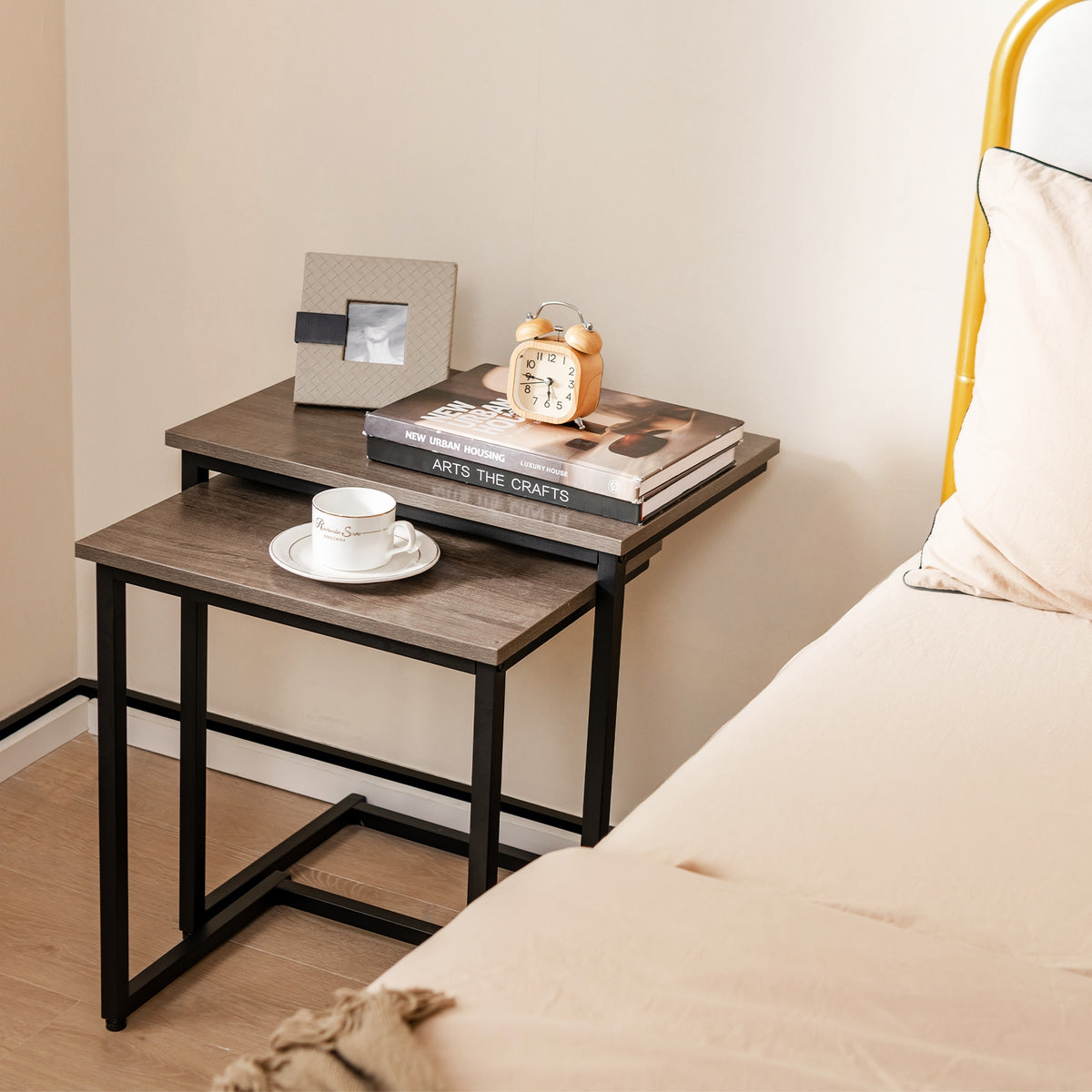 3 Piece Multifunctional Coffee End Table Set, Oak End & Side Tables at Gallery Canada