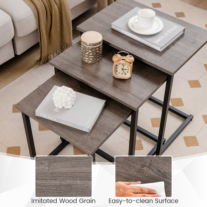 3 Piece Multifunctional Coffee End Table Set, Oak End & Side Tables at Gallery Canada