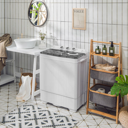 26 Lbs Twin Tub Portable Washing Machine, Gray Washing Machines at Gallery Canada