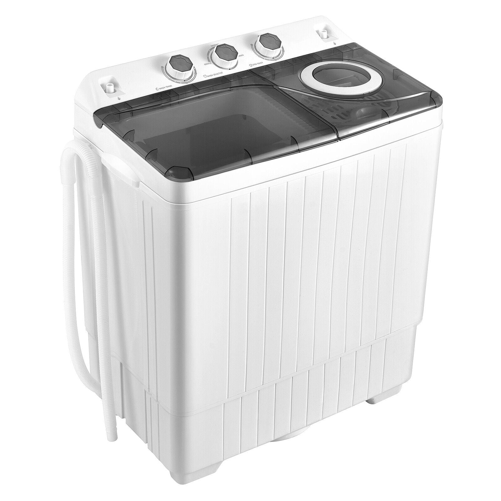 26 Lbs Twin Tub Portable Washing Machine, Gray Washing Machines at Gallery Canada