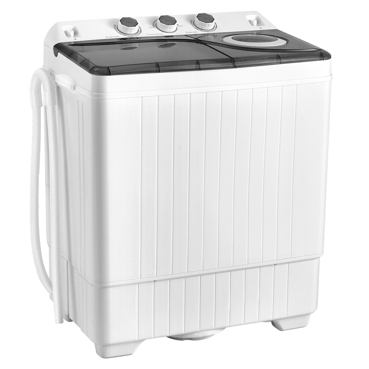 26 Lbs Twin Tub Portable Washing Machine, Gray Washing Machines at Gallery Canada