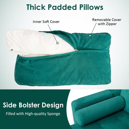 Modular L-Shaped Sectional Sofa, 3-Seat, USB Port, Teal Sofas & Loveseats at Gallery Canada