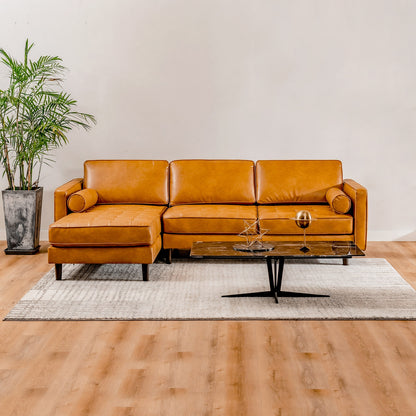 3-Seat L-Shaped Sectional Sofa, Orange Sofas & Loveseats at Gallery Canada