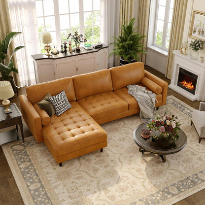 3-Seat L-Shaped Sectional Sofa, Orange Sofas & Loveseats at Gallery Canada