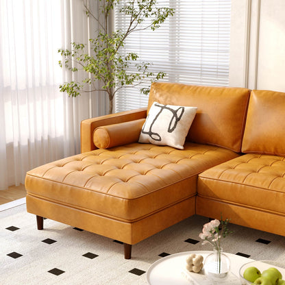 3-Seat L-Shaped Sectional Sofa, Orange Sofas & Loveseats at Gallery Canada