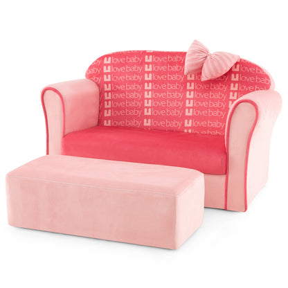Kids Sofa Chair With Ottoman, Pink Kids Chairs & Seating at Gallery Canada