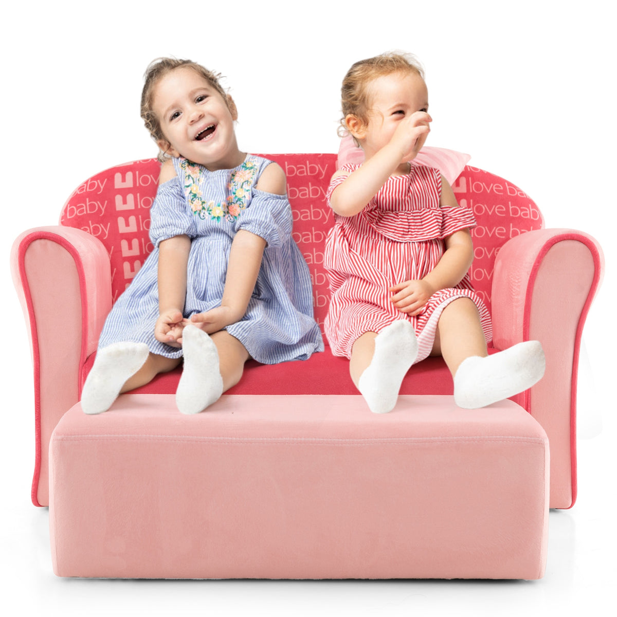 Kids Sofa Chair With Ottoman, Pink Kids Chairs & Seating at Gallery Canada