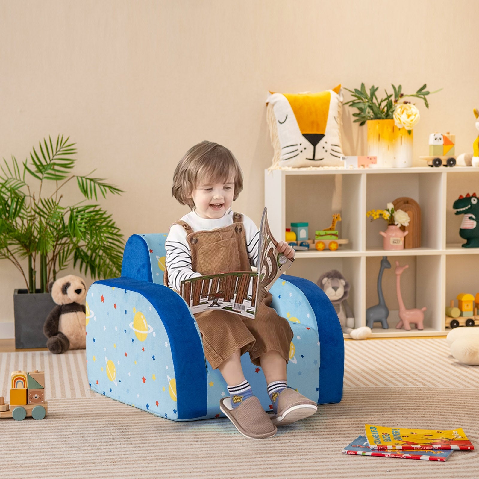 Convertible Kids Sofa, Flip Open, Blue Kids Chairs & Seating at Gallery Canada
