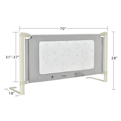 Toddler Bed Rail Guard, Adjustable Height, Safety Lock, 70 Inch, Gray Bed Rails at Gallery Canada