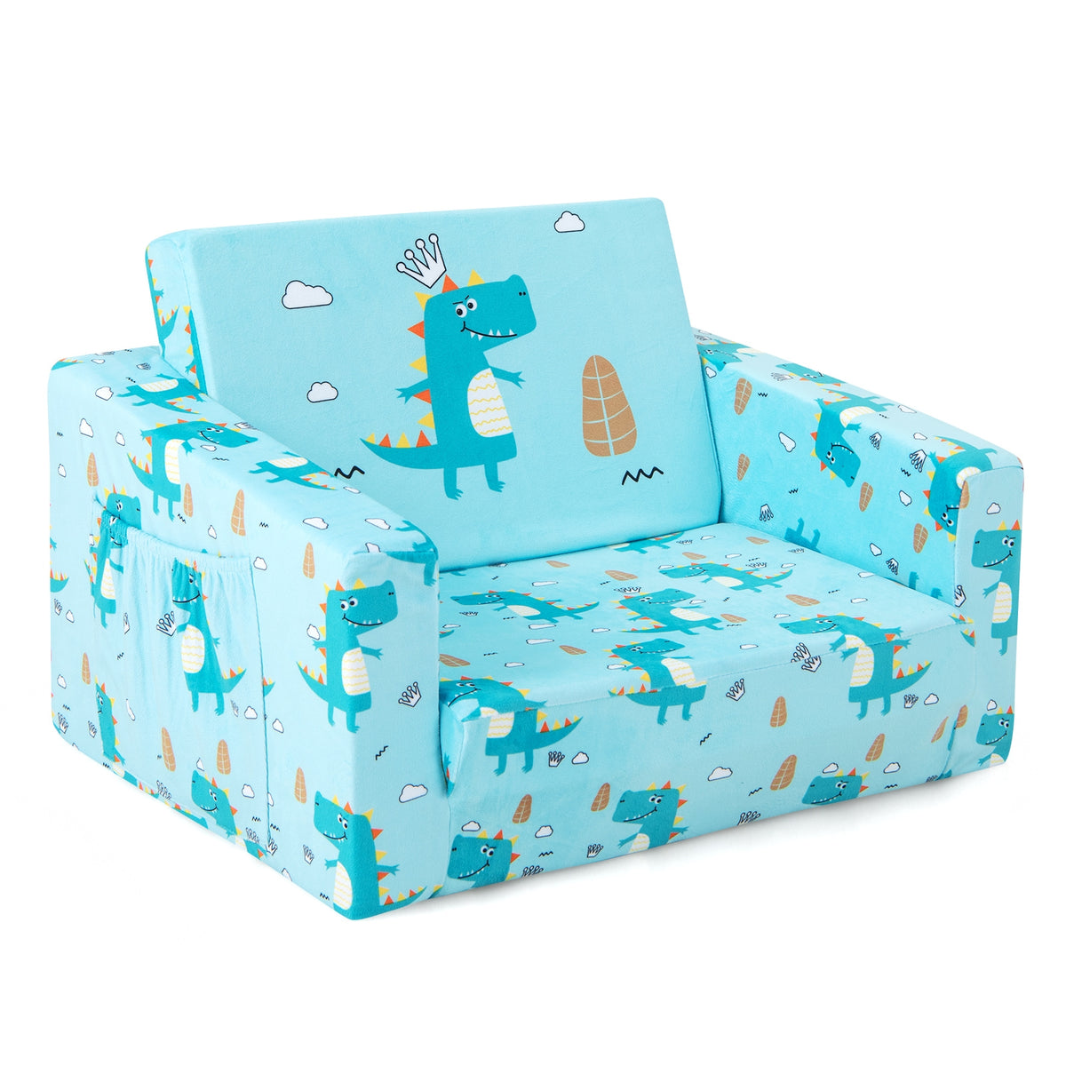 Kids Recliner Sofa Converts To Sleeper Bed, Blue Kids Chairs & Seating at Gallery Canada
