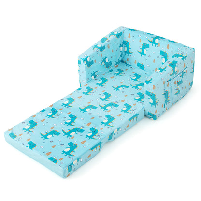 Kids Recliner Sofa Converts To Sleeper Bed, Blue Kids Chairs & Seating at Gallery Canada