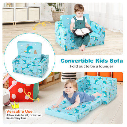 Kids Recliner Sofa Converts To Sleeper Bed, Blue Kids Chairs & Seating at Gallery Canada