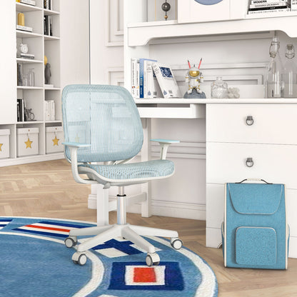 Swivel Mesh Children Computer Chair, Adjustable Height, Blue Kids Chairs & Seating at Gallery Canada