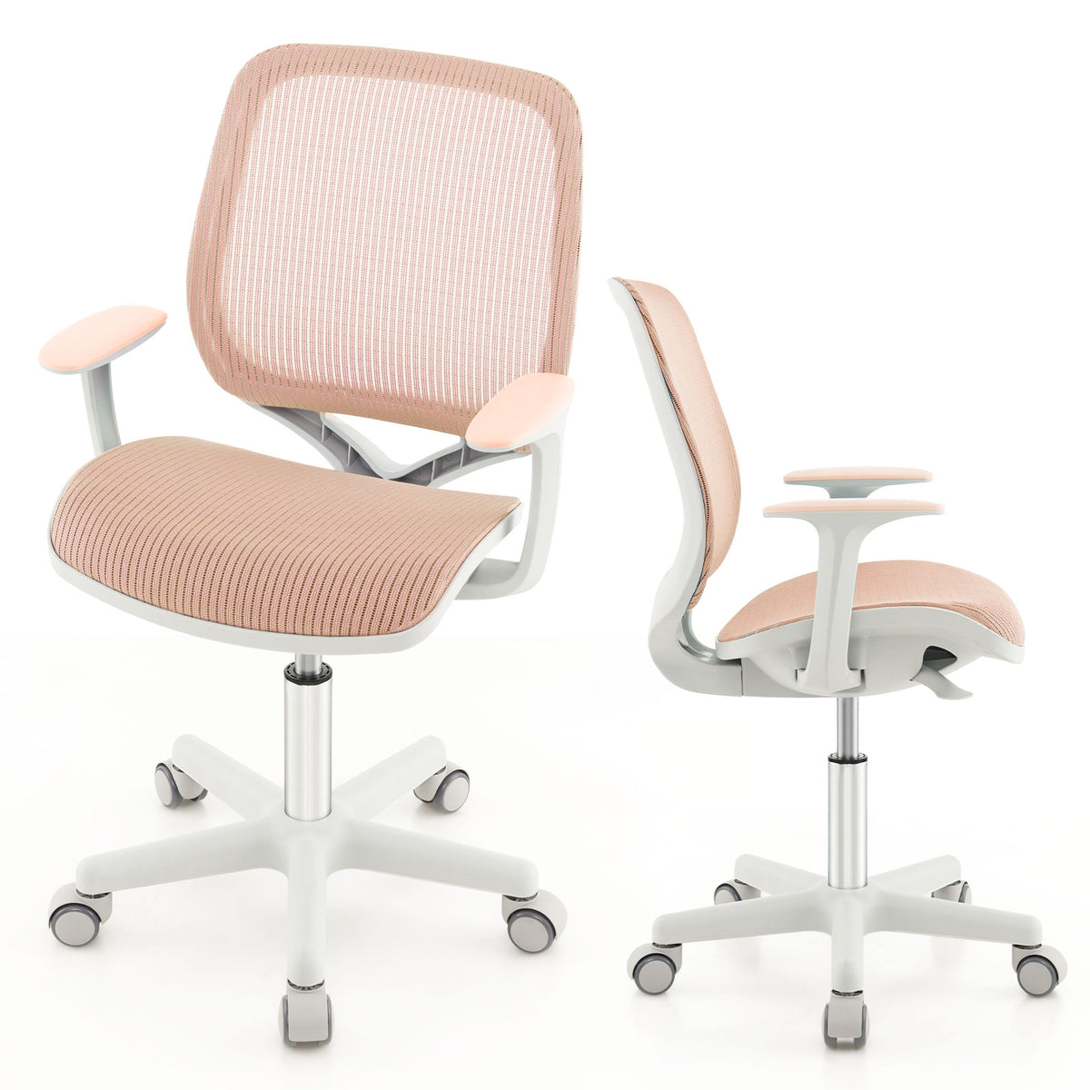 Swivel Mesh Children Computer Chair, Adjustable Height, Pink Kids Chairs & Seating at Gallery Canada
